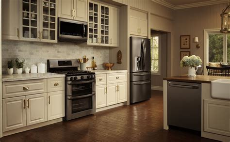 best color for kitchen cabinets with stainless steel appliance|stainless steel kitchen appliance colors.